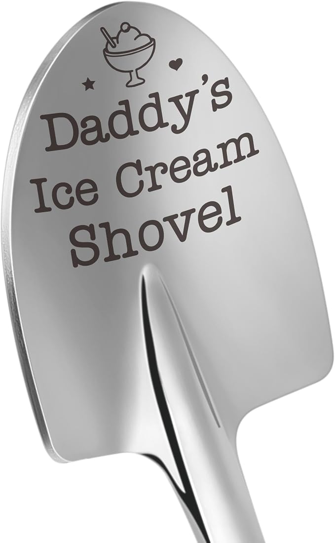 Daddys Ice Cream Shovel Gifts, Father Gift for Dad Birthday Christmas, Dad Birthday Gift from Daughter Son, Dads Christmas White Elephant Gifts for Him Men Husband Bonus Stepdad Father in Law