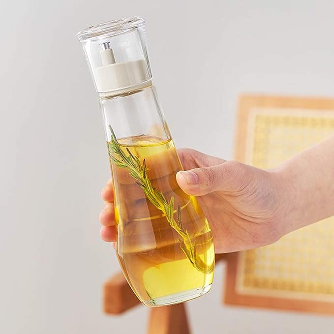 Summark Diamond Olive Oil Dispenser Bottle,Oil and Vinegar Dispenser for kitchen,Elegant Glass Cooking Oil Dispenser,Dispenser Bottle of 10 OZ - Set of 2