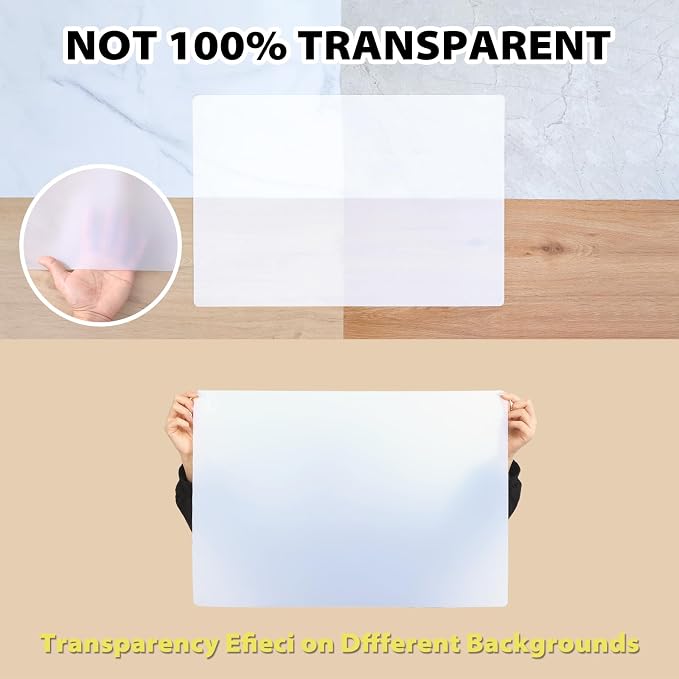 Thick Silicone Counter Mat Large 23.4x15.6" for Kitchen Countertop Crafts | Kitchen Table/Countertop Protector/Non Stick Pastry Baking Placemats Silicone Pad Crafts Kid Heat Resistant White Translucent