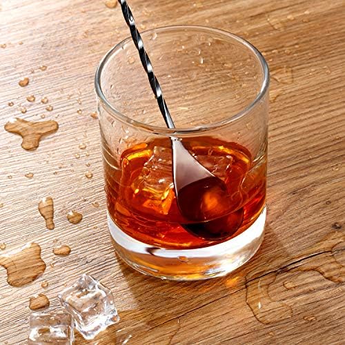 Boao 4 Pcs 12 Inch Stainless Steel Cocktail Spoons, Classic Assortment