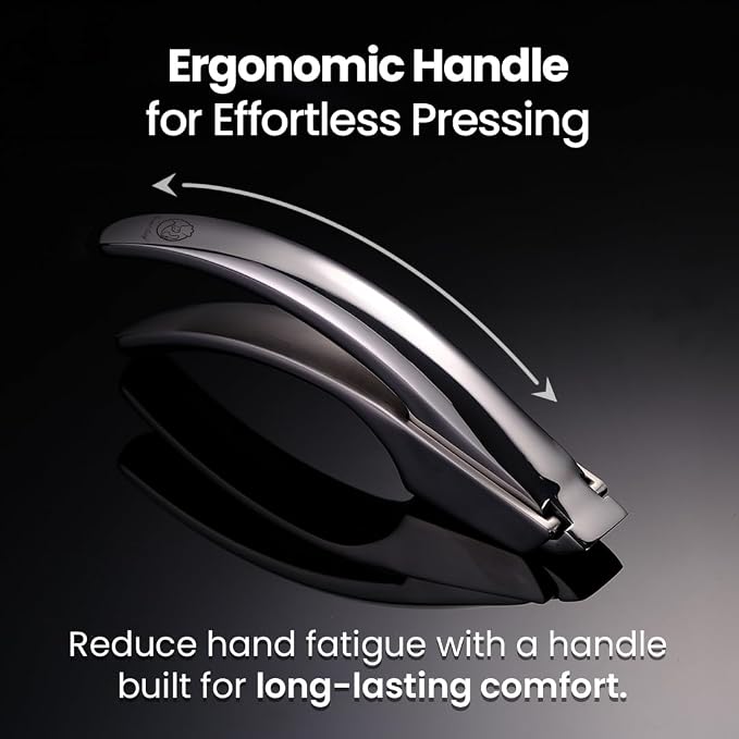 Lifetime Replacement Garlic Press Stainless Steel No Need to Peel, Detachable Handle for Coarse Mincing - Premium Garlic Mincer Tool, Rust-Proof, Easy to Clean, Dishwasher Safe Garlic Crusher