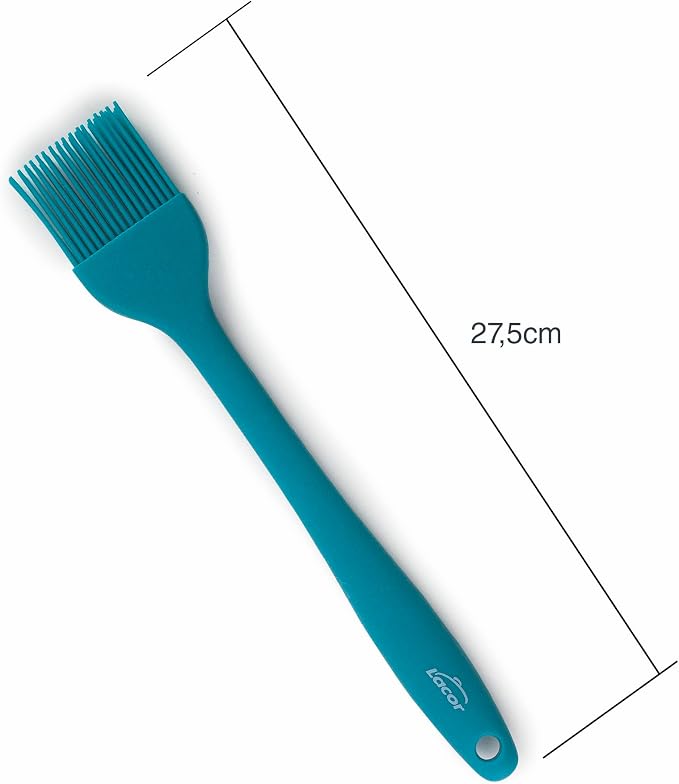 Lacor - 64455 - Ocean Kitchen Brush, Silicone Brush, Kitchen Utensils, Ergonomic Handle, Non-Stick, High Temperature Resistant, Dishwasher Safe, Length 27.5 cm