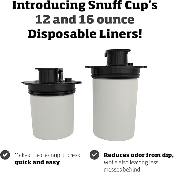 Snuff Cup Pro Spittoon with Discreet Storage fits Up to Three Oversized Cans, Portable Spit Cup with Built-in Can Opener (16 Ounce, Pro V3)