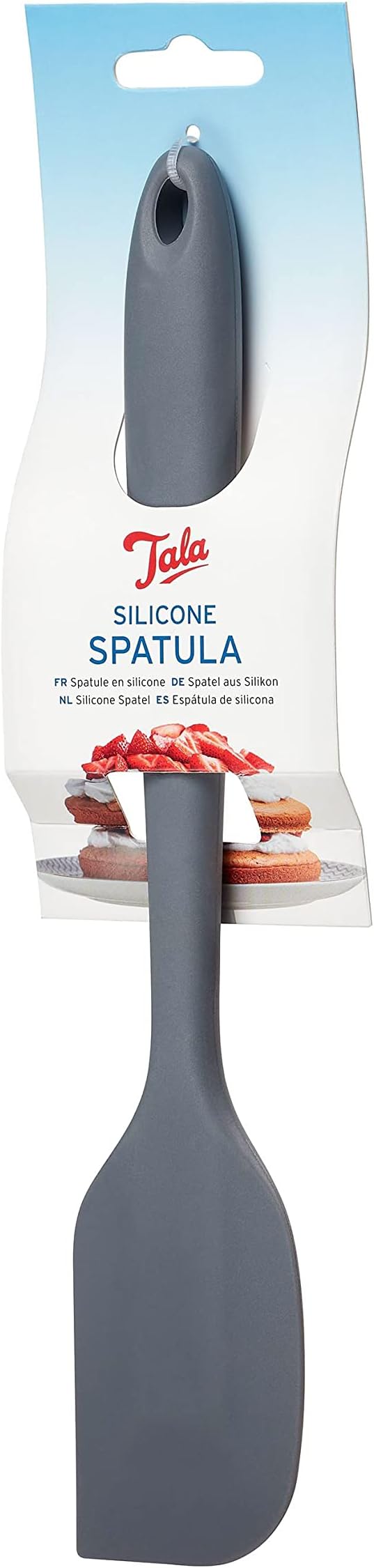 Tala Silicone spoon spatula in gray, heat-resistant up to 240 degrees and ideal for serving all sauce and soup tasks, ideal for use with non-stick