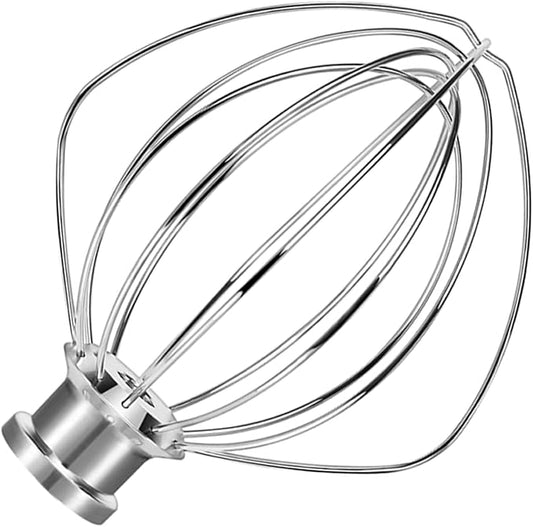 Wiselet Stainless Steel Wire Whip Attachment Compatible with KitchenAid 6 Quart Bowl-Lift Stand Mixer, Food-Grade 18/8 Whisk Replacement for KP26, KSM55, KV25, KT26, Dishwasher Safe, Heavy Duty