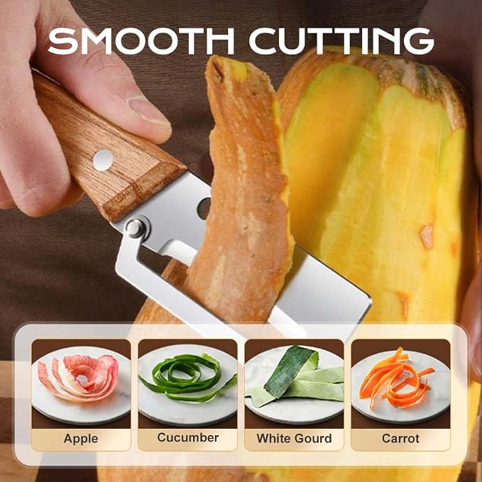 Multi Functional Vegetable Peeler for Kitchen, Ultra Sharp Stainless Steel Veggie, Fruit, Carrot, Orange & Potato Peeler with Ergonomic Handle, Julienne Peeler & Bottle Opener, Fruit Peeler 4pcs
