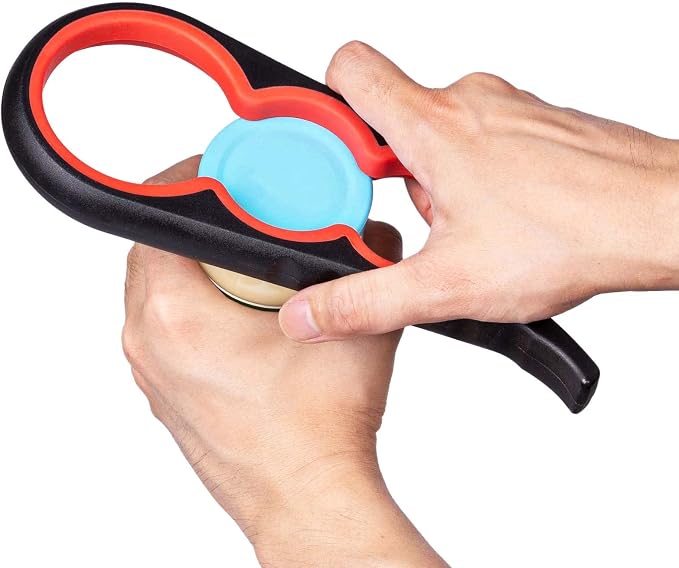 Bloss Jar Opener Bottle Opener for Seniors,Weak Hands and Arthritis,Black | Anti-Slip Rubber Strip Inside,Eight Sizes of Circular Openings,Cap and Bottle Great Kitchen Gadgets,Useful Gifts for Elderly
