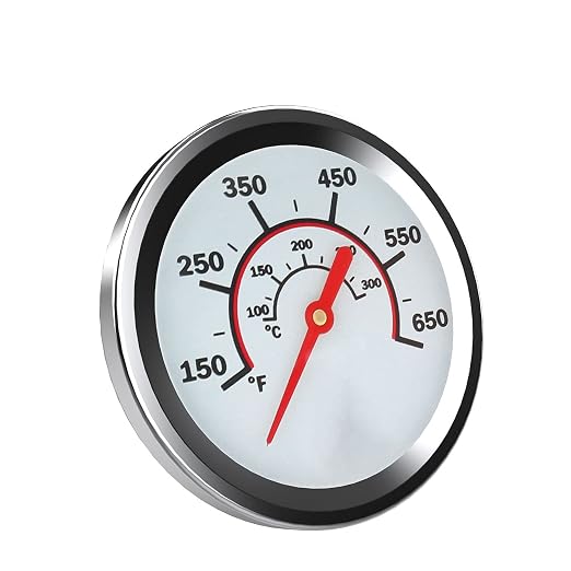 1.8 Inch Grill Temperature Gauge for CharBroil Grill Thermometer Replacement G432-8L00-W1 Charbroil Advantage Tru-Infrared Performance Grill 463377319 463630021 463448021, Stainless Steel Temp Gauge
