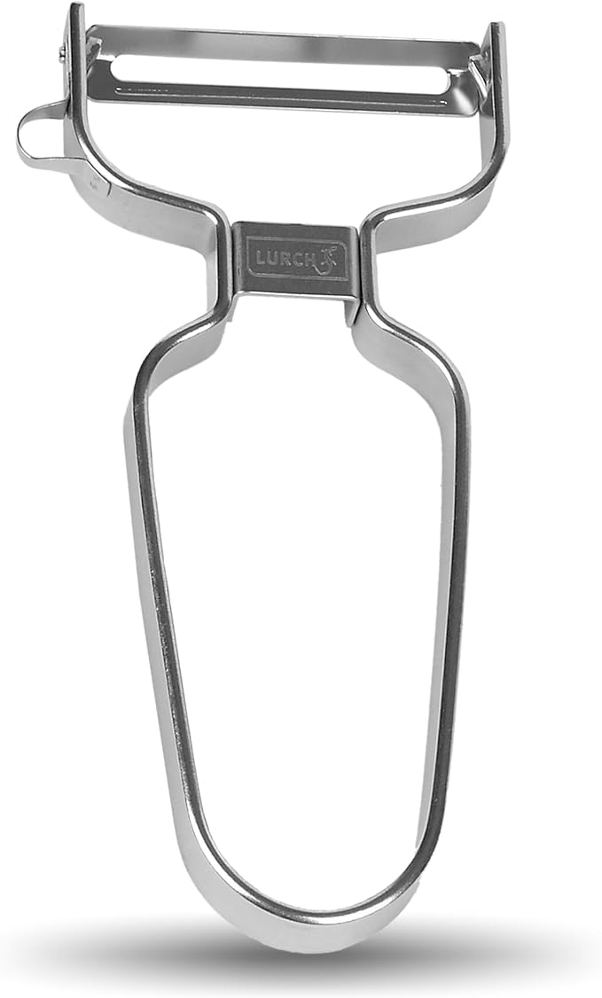 Lurch Universal Stainless Steel Peeler - Stainless Steel Blade with Japanese Technology, Movable Blade Head for Effortless Peeling, Ergonomic Handle for Secure Grip, Ideal for Fruit & Vegetables