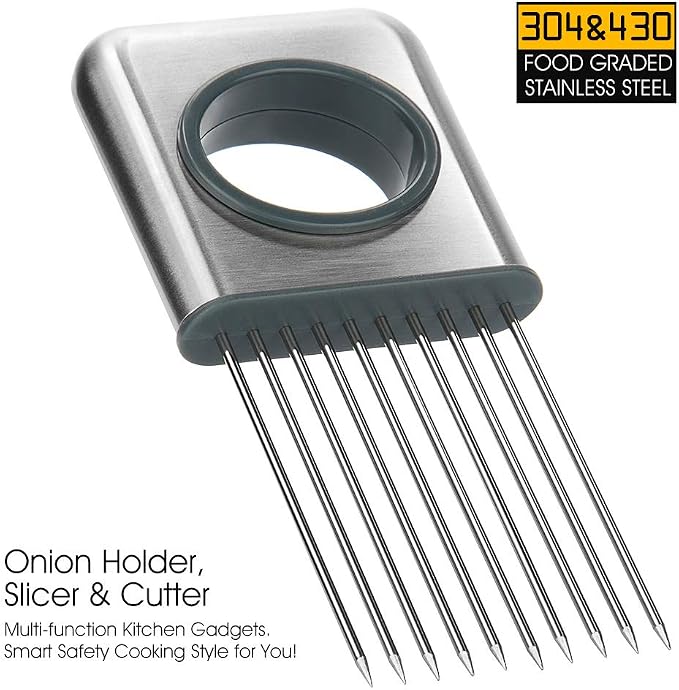 Potato Peeler Julienne Carrot Julienne & Peeler Stainless Steel Metal Fruit Vegetable Peeler Onion Slicer Chopper Onion Holder Tomato Cutter