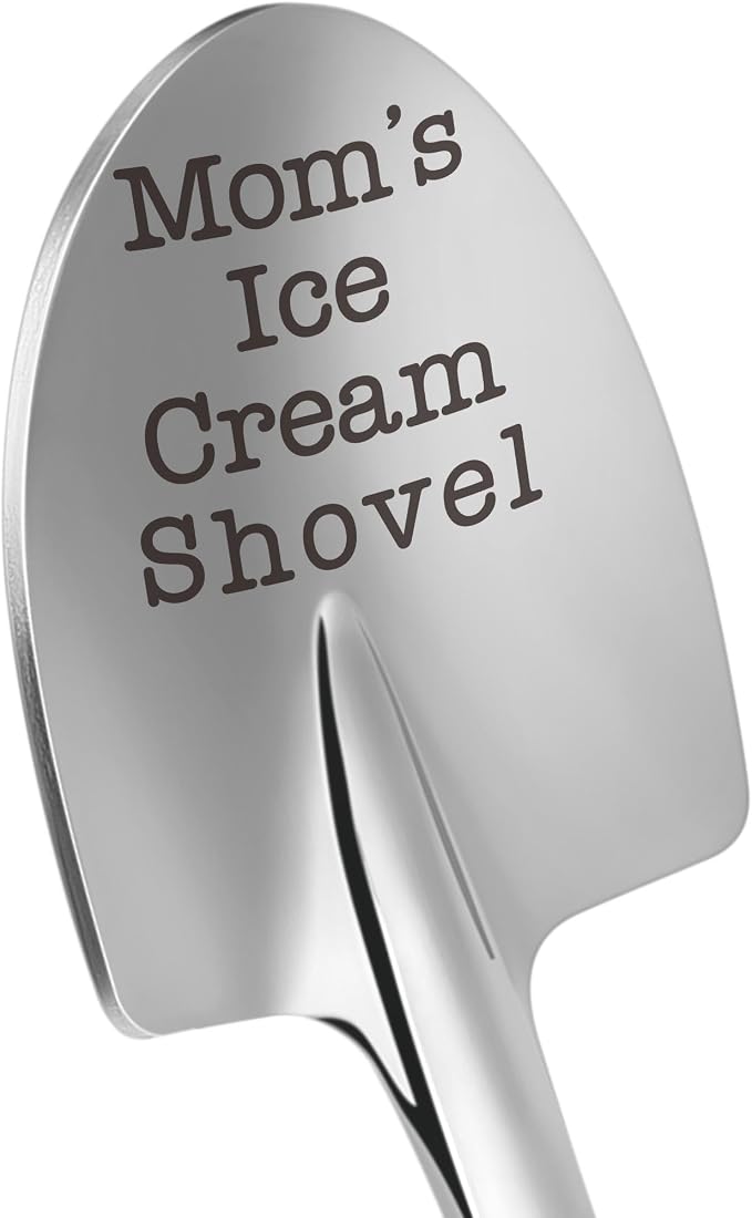 Funny Moms Ice Cream Shovel Spoon Gift for Mom Birthday Mothers Day - Mom Gift from Daughter Son, Moms Christmas White Elephant Gifts for Mama Mommy Mother in Law Bonus Stepmom Present Kitchen Gadgets