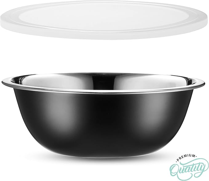 10-Piece Stainless Steel Mixing Bowl Set with Lids for Food Prep & Storage | WHYSKO Mixing Bowls with Lids Set - .75, 1, 1.5, 3 & 5 Quart Kitchen Bowls, Rustproof Metal Nesting Bowls, Dishwasher Safe