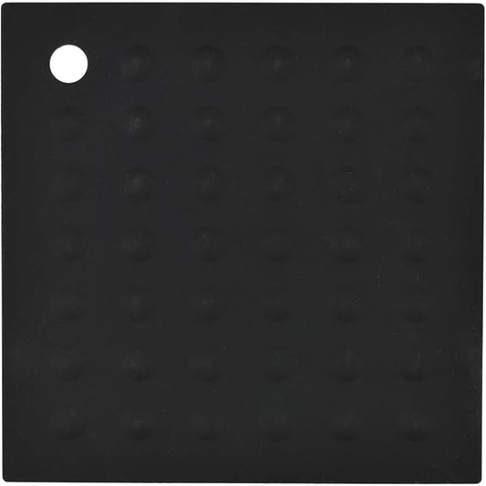 Lamson Silicone Pot Holder, 7 x 7 in Heat Resistant Trivet, Black | Rated to 450F; grips the counter and the pan; BPA free and dishwasher safe; also works as a jar opener