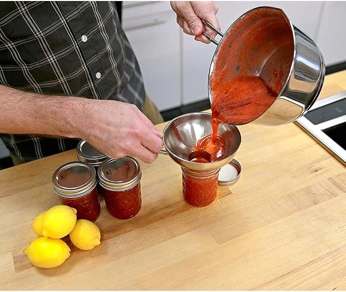 Küchenprofi 18/10 Stainless Steel Jam Funnel - Silver - Metal Funnels For Kitchen Use - Wide Mouth Kitchen Funnel