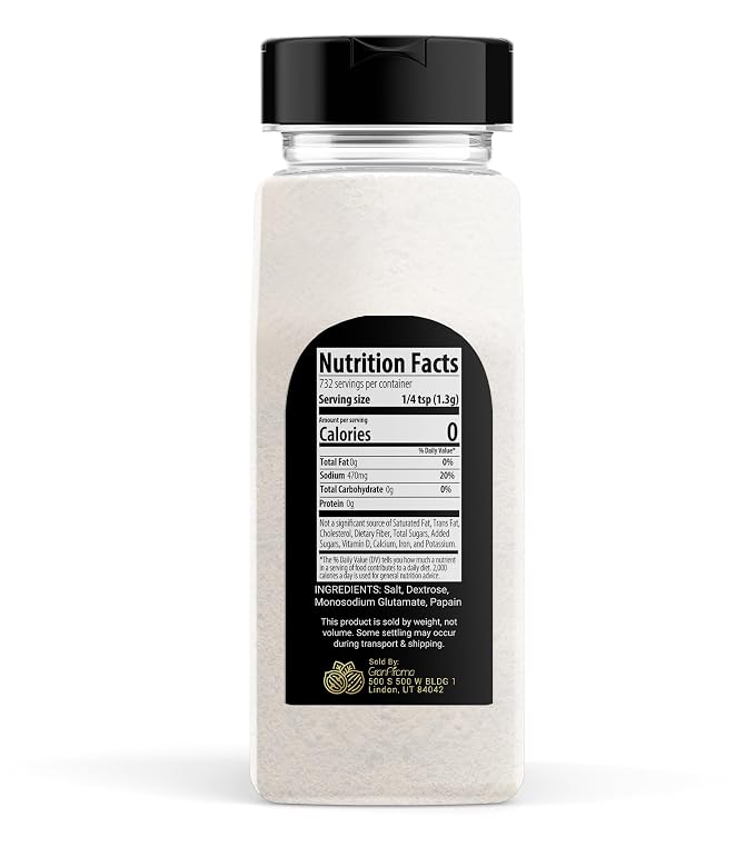 GranAroma Meat Tenderizer Powder, 2.1 lb, Unseasoned, Versatile