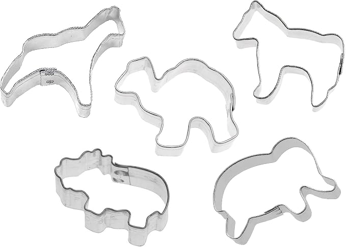 Mini Circus Animal Cookie Cutter 5 Piece Set from The Cookie Cutter Shop