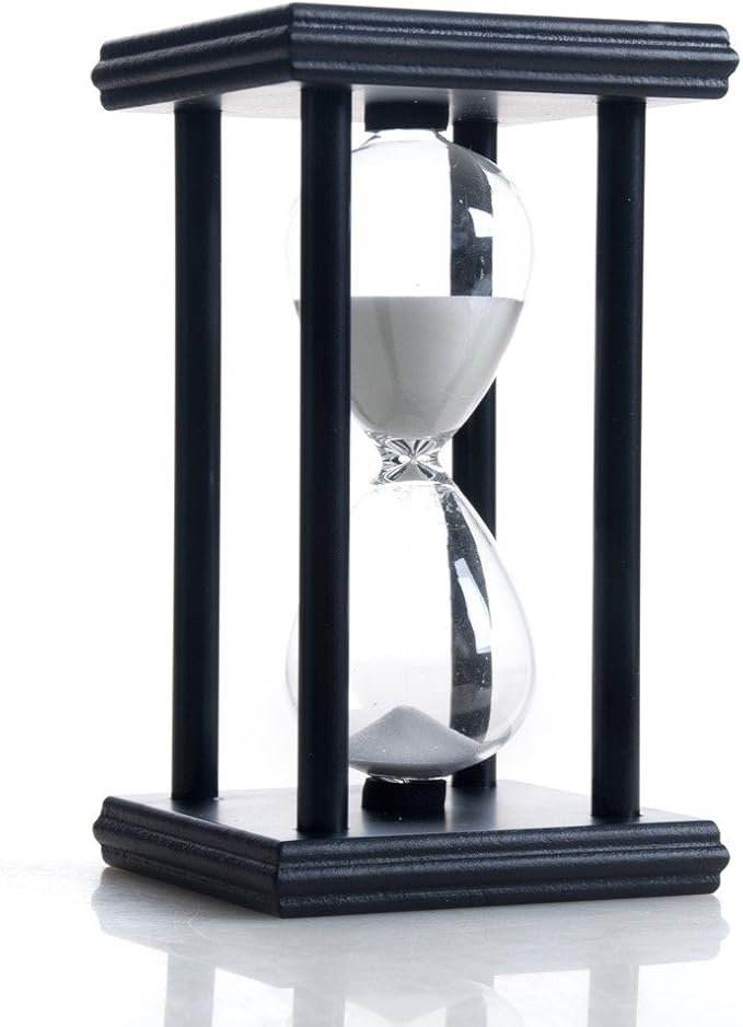 30 Minutes Hourglass Sand Timer, Black Frame Sand Clock