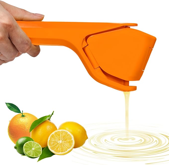 Manual Lemon Squeezer, Hand Lemon Squeezer, Durability and longevity, Easy to Use & Dishwasher Safe, Lemon Juicer, Citrus Juicer, Lemon Juicer Squeezer to Squeeze Lemons, Orange, HomeyVenture