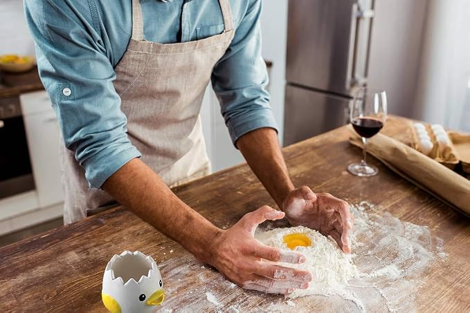 Egg Separator, Upgrade Egg Yolk White Separator, Food Grade Ceramics Egg Sperator Tool for Kitchen Gadget Cooking Baker Tool, Egg strainer, Mayonnaise etc (Yellow)
