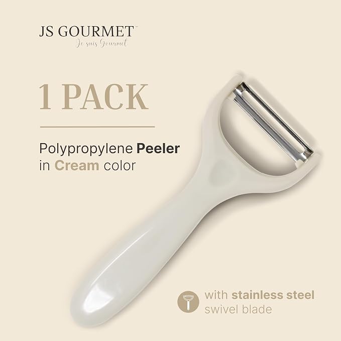 Y-Shaped Vegetable Peeler – Stainless Steel Blade with Comfortable Handle, Fruit and Vegetable Slicer, Potato and Carrot Cutter, Cucumber and Veggies Slicer – Kitchen Tools & Accessories – Cream