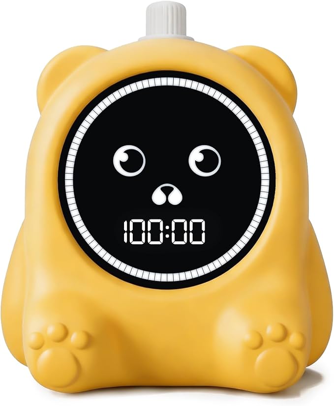 Visual Timer for Kids, 100 Min, Rechargeable Countdown Timers, Adjustable Sound Alert, Adjustable Brightness, Productivity Timers for ADHD, Silent Operation, Desk Time Management Tool for Toddler