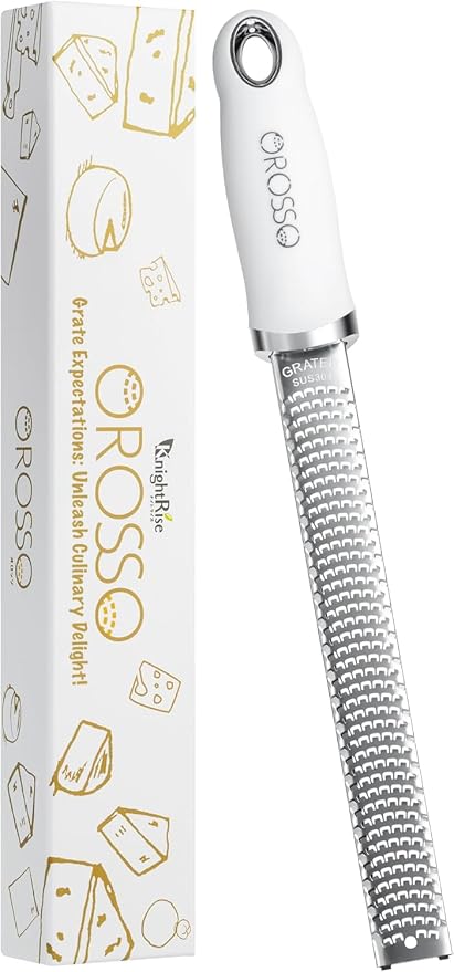 Grater, Lemon Zester Cheese Grater, Cheese Shavings, Parme Cheese, Ginger, Garlic, Zester Grater (white)