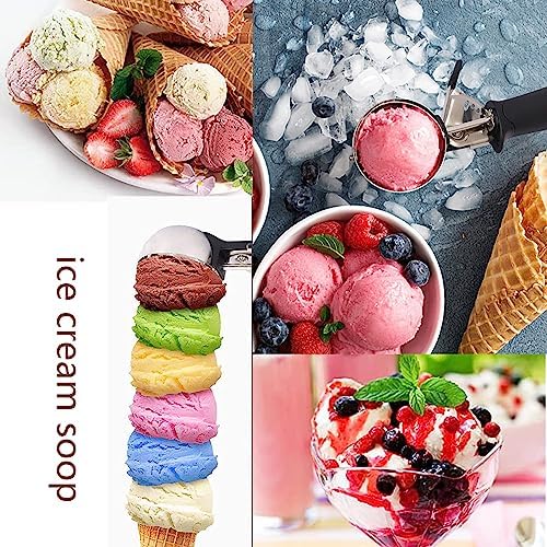 Ice Cream Scoop Large Sized (6cm) Stainless Steel Cookie Scoop for Ice Cream, with Easy Trigger Release Good Grips for Mashed Potato, Meatballs, Mellon Balls Fruit Salad and Cookie