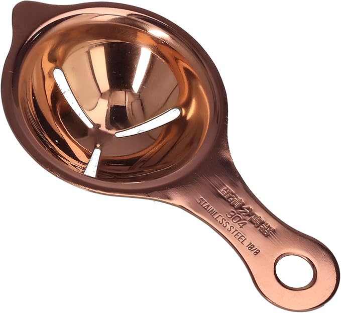 Stainless Steel Egg Separator Divider Egg White Yolk Filter Baking Tools for Kitchen Use Egg Separators (Rose Gold)