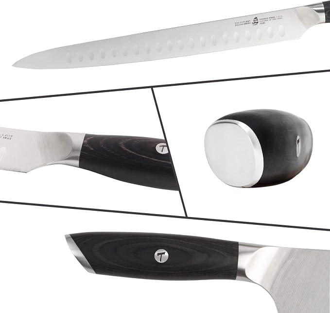 TUO Turkey Brisket Knife, 12 Inch Slicing Knife, High Carbon 1.4116 German Steel, Ergonomic Pakkawood Handle with Gift Packaging - Falcon Series