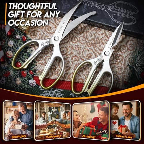 TIJERAS Kitchen Scissors Shears Set - 2PCS Stainless Steel Sharp