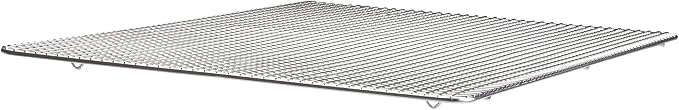 Winco Full Size Full-size Stainless Steel Sheet Pan Grate | Elevated feet, Heavy-duty, Great for Storage, Organization and Prep Stations