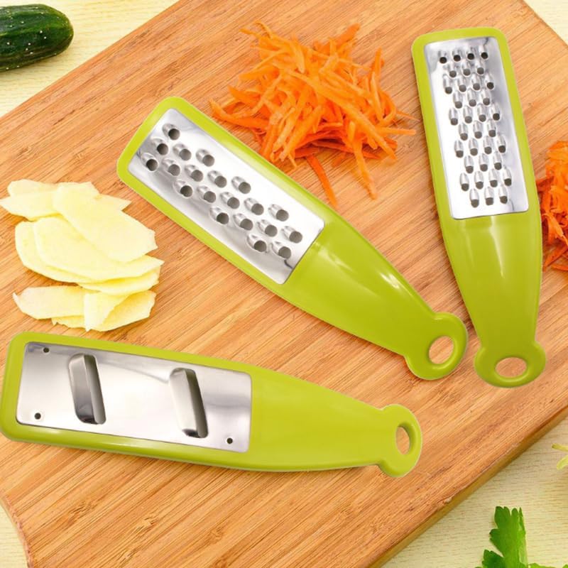 ARFUKA Vegetable Chopper Slicer Vegetable Cutter Handheld Food Slicer Mini Multi Blade Potato Veggie Cutter Grater Onion Chopper Food Salad Chopper Potato Slicer Green Pack of 3