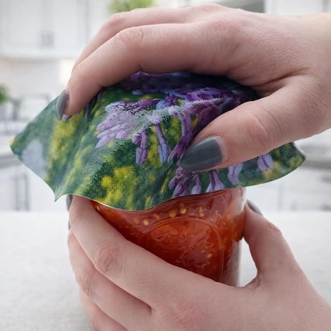 Andreas Silicone 6.25" Jar Opener, Lilac, Made in USA, JO-440 | Non-Slip Lid Gripper & Garlic Peeler, Food and Dishwasher Safe, Multi-Use, Durable Silicone & Fabric