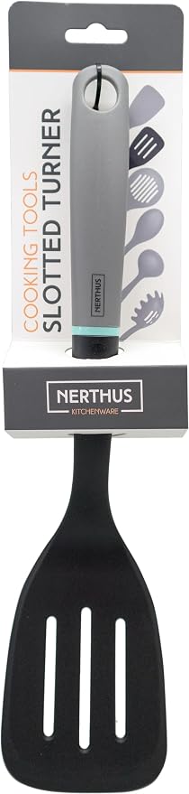 NERTHUS FIH 1244 Kitchen Spatula, Nylon, Black/White