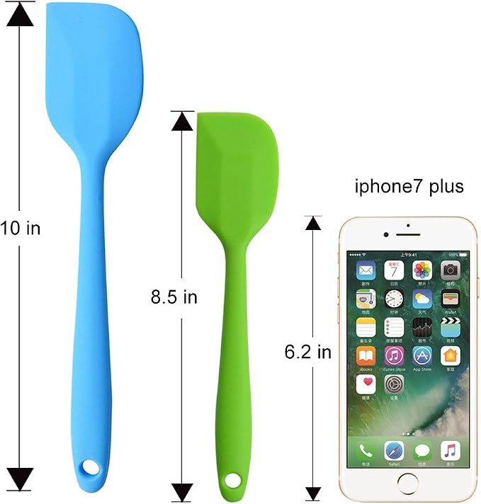 Silicone Spatulas, Small Rubber Spatula With Solid Stainless Steel Core One Piece Design Heat Resistant Non-Stick Flexible Scrapers for Mixing Cooking Baking（5 piece）