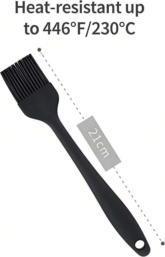 3-Pack Silicone Basting Pastry Brushes for Baking, Cooking & BBQ - Heat Resistant Up to 446°F, Dishwasher Safe