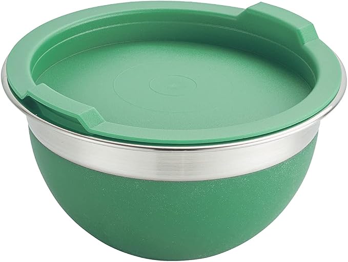 Tramontina 10 Pc Covered Stainless Steel and Silicone Mixing Bowl Set | Mint Green
