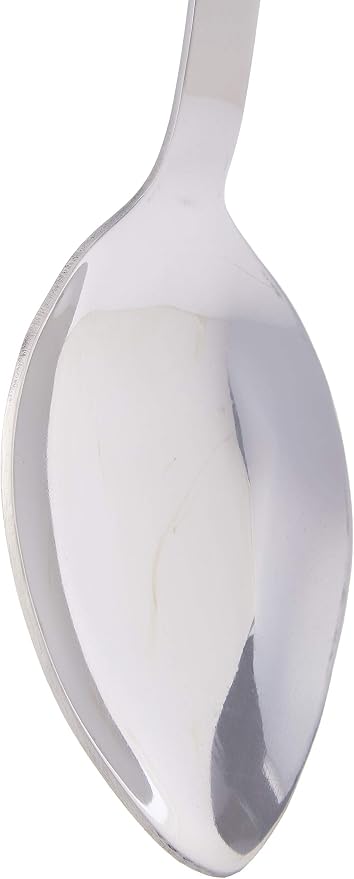 Genware NEV-300012 Serving Spoon with Hanging Hole, Stainless Steel, 12"