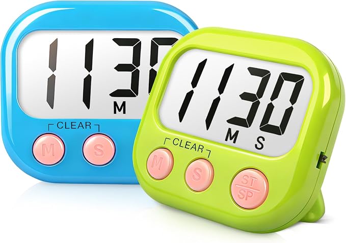 Classroom Timers for Teachers Kids Large Magnetic Digital Timer Teacher Supplies 2 Pack-Blue Green