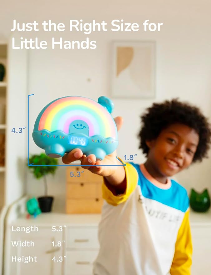 Timer Pal Rainbow Timer for Kids, Visual Timer for Kids with Night Light, Color-Changing Magnetic Visual Timer for Classroom/Calming Corner/Home (Blue)