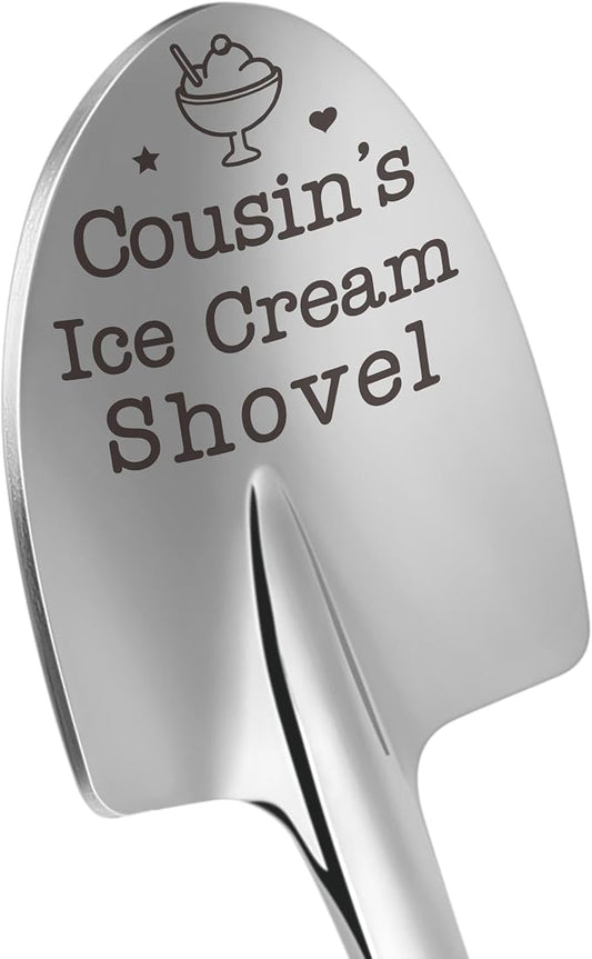 Cousin Gift for Women Best Cousins Ever Gifts, Cousin Birthday Gift for New Cousins Sister Christmas White Elephant Gifts, Funny Cousin's Ice Cream Shovel Spoon Present Mothers Day Valentines Ideas