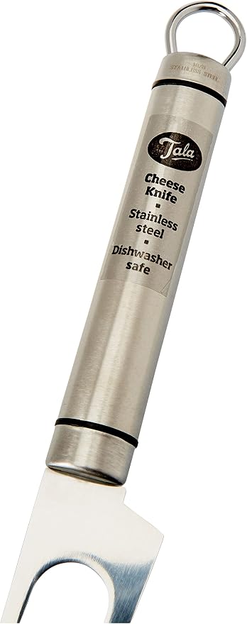 Tala Stainless Steel Cheese Knife, Perfect for Hard and Soft Cheeses. Specially Designed for The Cutting and Serving of Cheeses, Dishwasher Safe. 26.6 x 3.0 x 1.5 cm