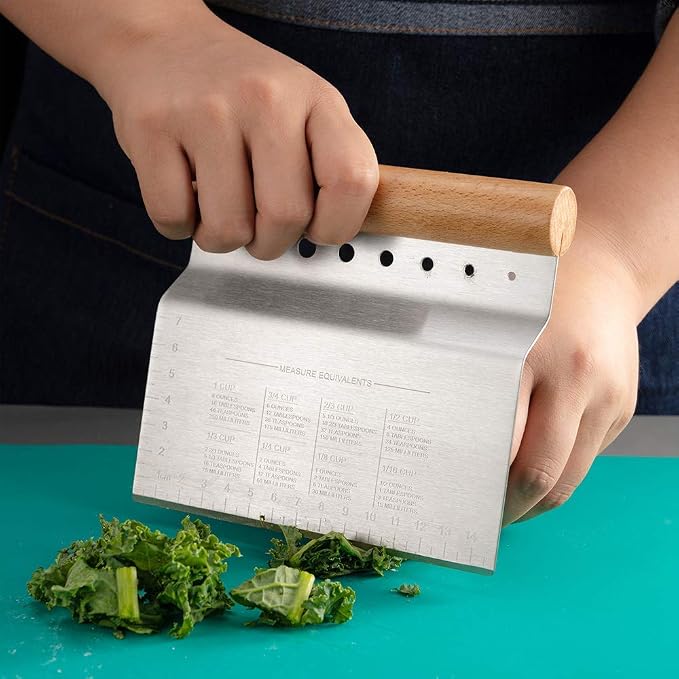 2 Pcs Dough Scraper & Bench Scraper Set