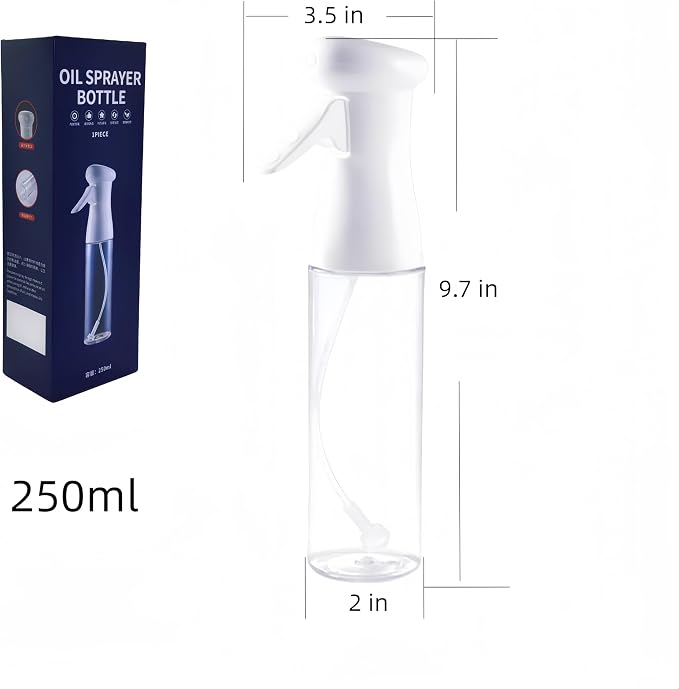 Oil Sprayer for Cooking - Glass Oil Dispenser Bottle Spray Mister - Refillable Food Grade Oil Vinegar Spritzer Sprayer