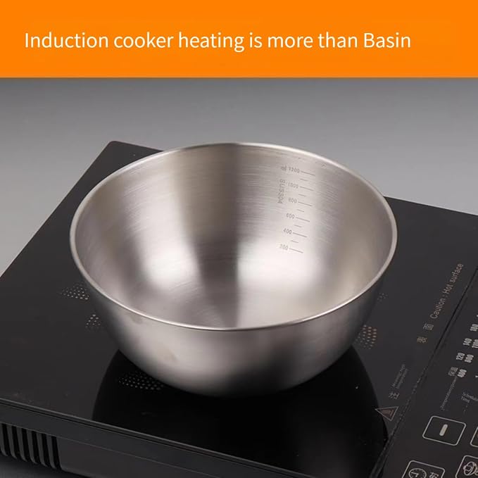 MANHONGYU Stainless Steel Mixing Bowls-3 Packs Small Thicker Stainless Steel Flat Bottom Mixing Bowls Set, Home, Refrigerator, and Kitchen Food Storage Organizers