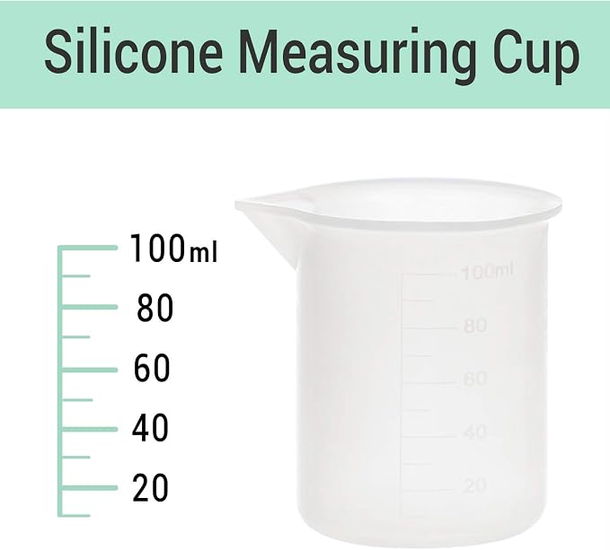 Gartful 100ml Silicone Measuring Cups for Resin Mixing, 6PCS Mixing Cups for Epoxy Resin, Jewelry Casting Molds, Acrylic Paint, Reusable Non-stick Pouring Tools