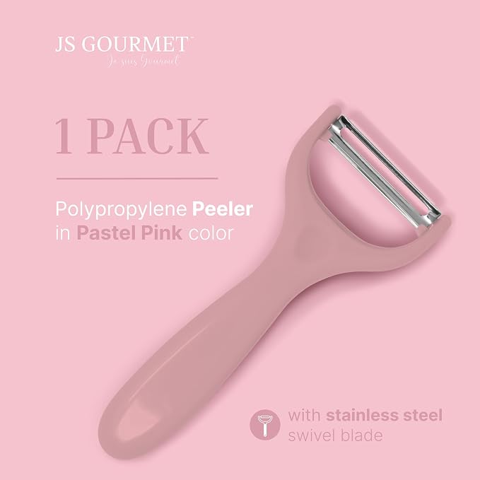 Y-Shaped Vegetable Peeler – Stainless Steel Blade with Comfortable Handle, Fruit and Vegetable Slicer, Potato & Carrot Cutter, Cucumber & Veggies Slicer – Kitchen Tools and Accessories – Pastel Pink