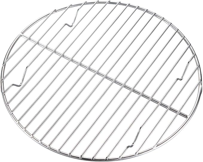 Campingmoon 12 Inch Round Cooling Rack, 304 Stainless Steel for Dutch Oven | 4 Raised Feet 0.8", Rust-Resistant, for Baking, Steaming, Roasting, BBQ, Fits 12" Dutch Oven, Pot & Air Fryer