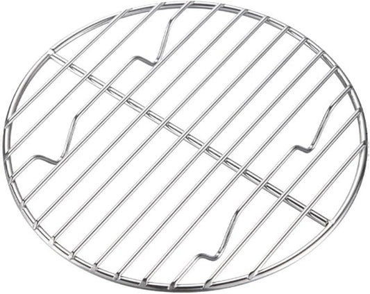 CAMPINGMOON Round Roasting Baking Steaming Cooling Rack Cooking Grid Grill Stainless Steel Fits for Dutch Oven (Diameter φ6.7inch, W17)