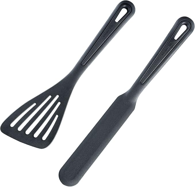 Westmark Gentle Plus 283522E9 Crepe Spatula + Spatula, Heat Resistant up to 270 °C, PPA, Black